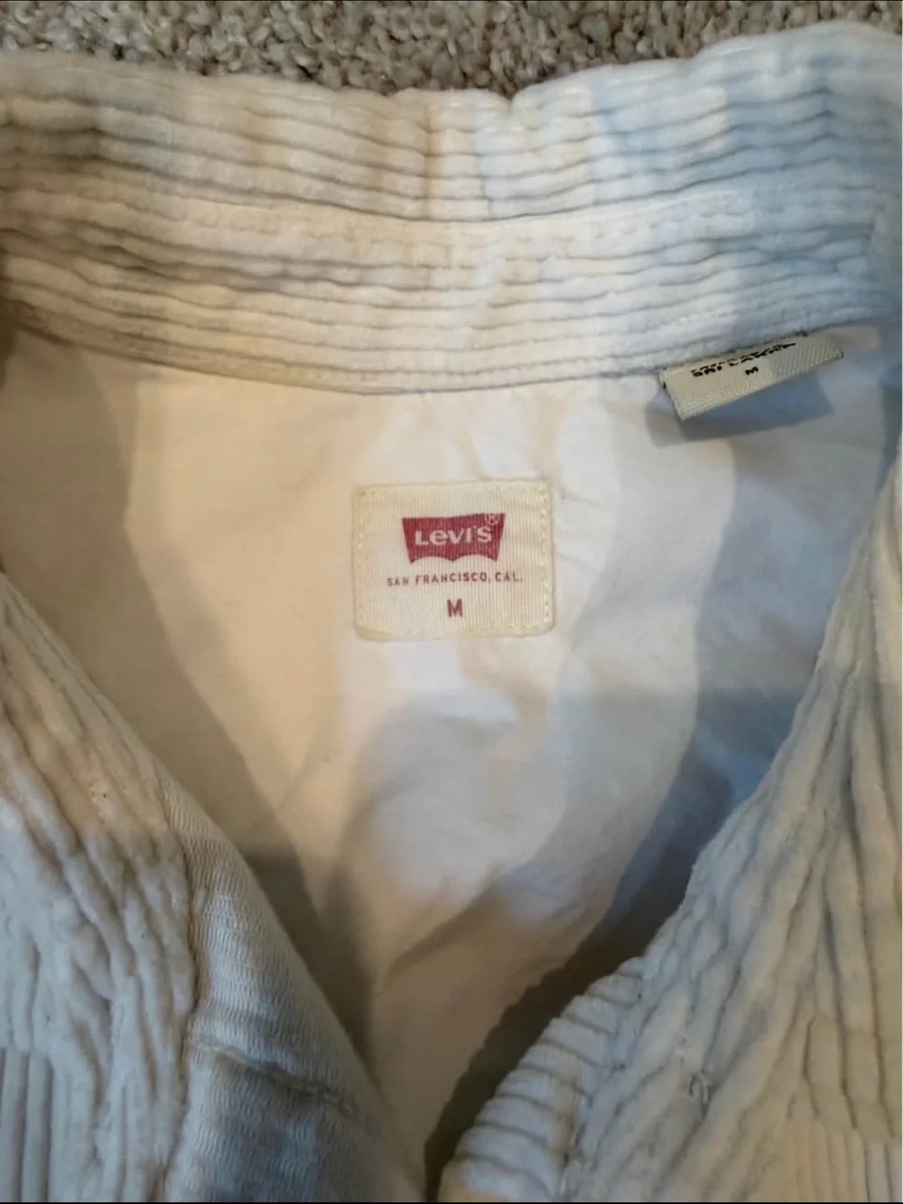 Levi's Light Cream Corduroy Shacket